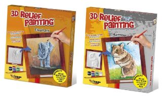 Obrázek z 3D reliéfní obrázek 19x21cm (slon, křeček) 